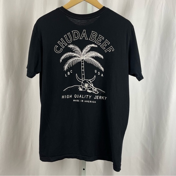 Chuda Beef Medium Made in USA Skull Palm Tree Desert Jerky Graphic Tee Grunge - Picture 1 of 5